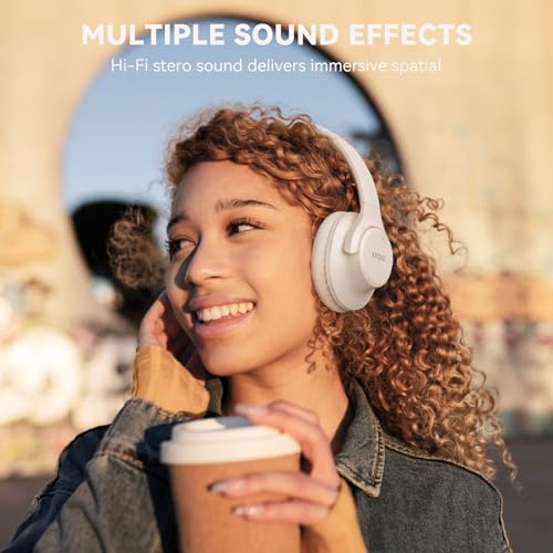 Image of KVIDIO Bluetooth Headphones Wireless Over Ear Headsets 65H Playtime