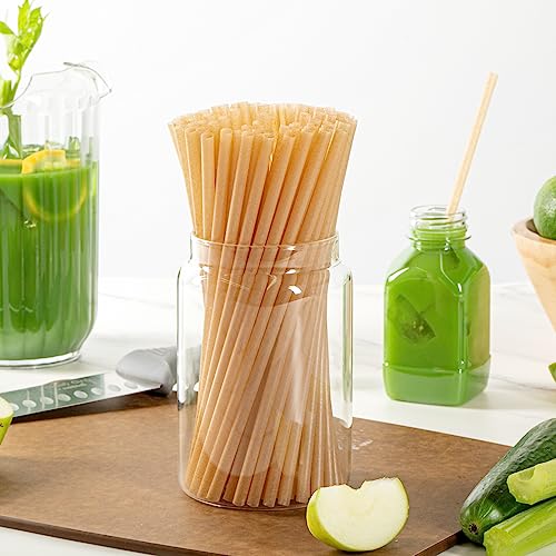 Image of Restaurantware-Basic Nature Disposable Straws,Sustainable Straws - Sturdy, Won't Alter Flavors, Brown PLA /Coffee Ground Straw, For Hot And Cold Drinks