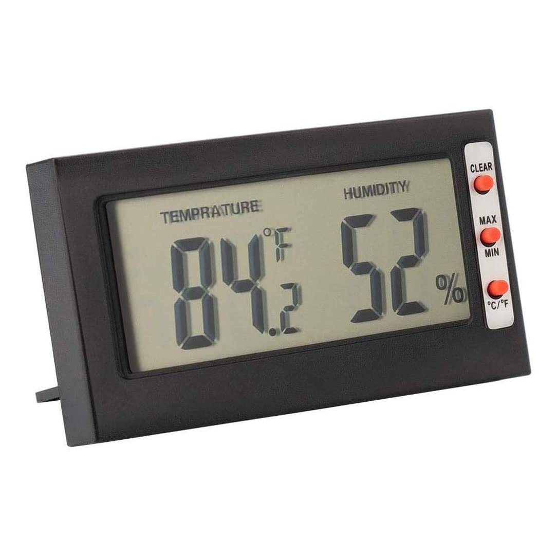 Mini medidor de Humedad Digital, Monitor de Humedad de higrómetro, medidor de Calibre de Humedad de Temperatura for humidores, Invernadero, jardín, Bodega, Armario, etc.