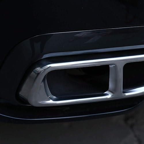 Miniatura 5 de YIWANG Salidas de escape de garganta de acero inoxidable 304 cubierta de ajuste de marco trasero 2 piezas para BMW Serie 7 G11 G12 730 740 750li