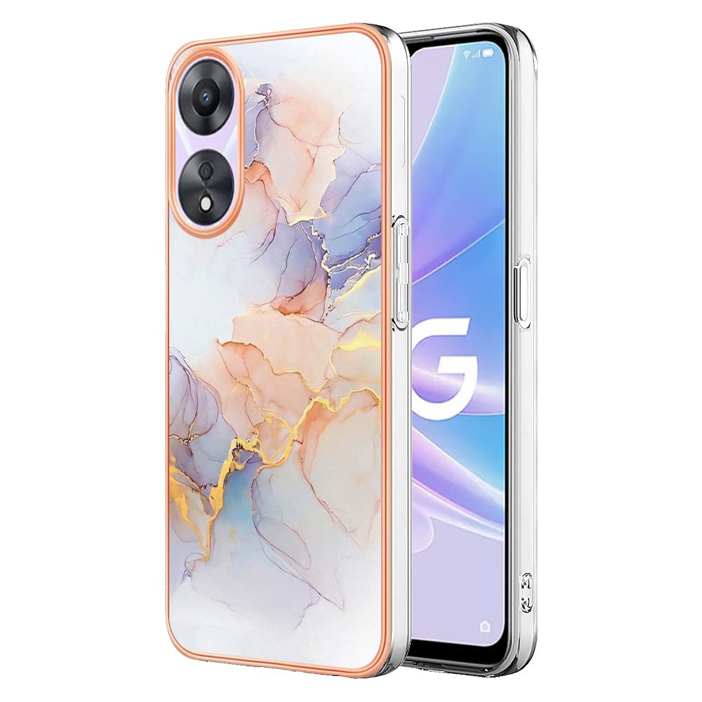 Custodia Morbida TAUYN Per Oppo A38 4G - Cover Sottile Antiurdo In Silicone TPU - Colore Bianco
