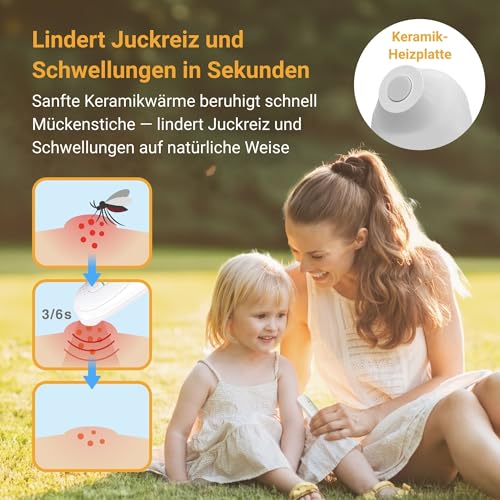 FORA Insektenstichheiler – Elektrischer Stichheiler mit Kindermodus gegen Juckreiz & Schwellung nach Mückenstichen | Für Kinder ab 3 geeignet