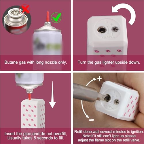 Encendedor con forma de lápiz labial blanco miniatura 6