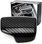 iJDMTOY Glossy Black Carbon Fiber Pattern Shift Knob Cover Shell Compatible with 2017-up Audi A4 A5 S5 RS5 Q7, 2018-up Q5, etc