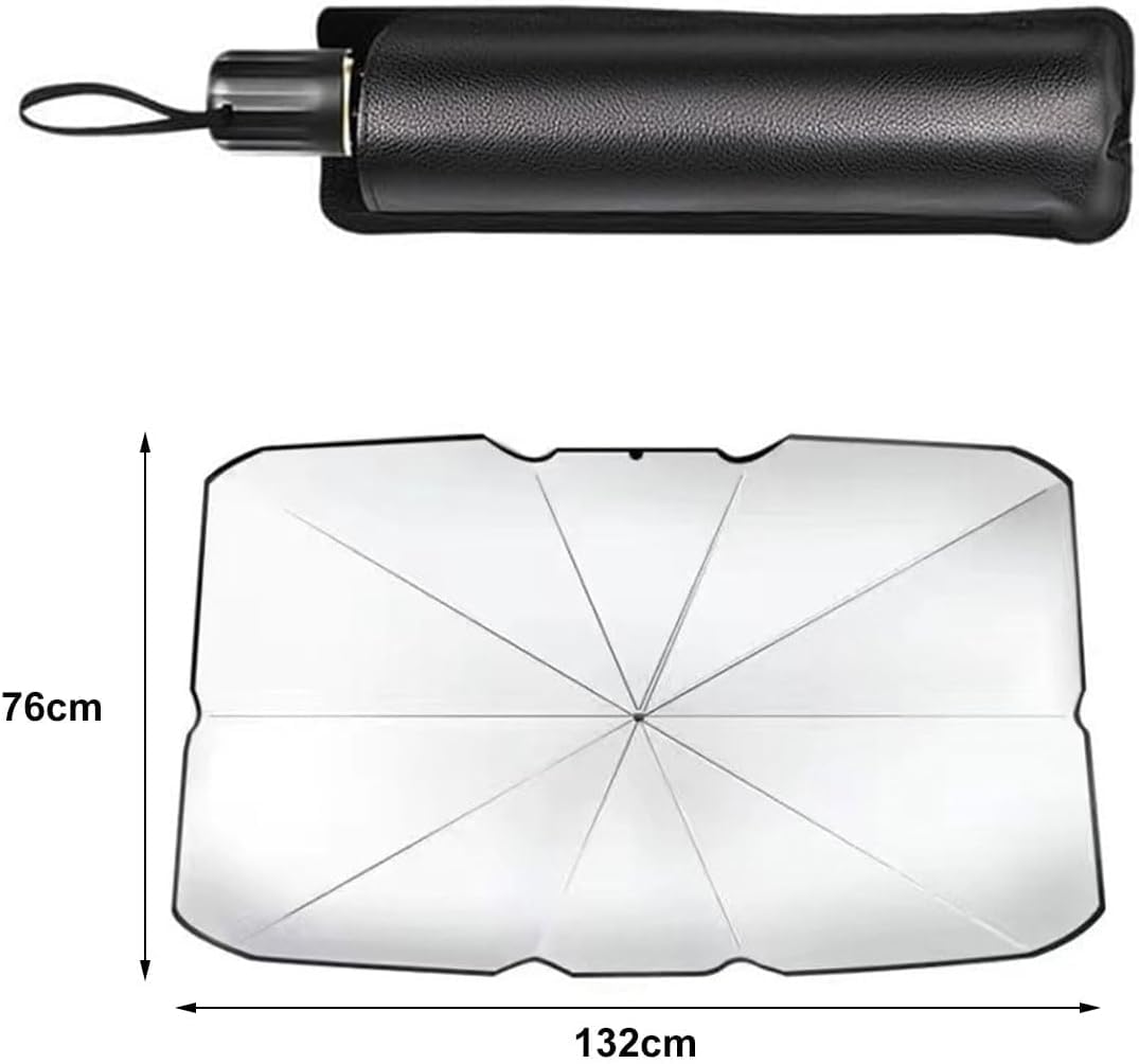 Big Auto Sonnenschutz Set - Kühlender UV-Schutz Für Frontscheibe + Seitenfenster