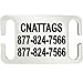 Stainless Steel Slide-On Pet ID Tags Dog Tags Personalized Engraving (Large)