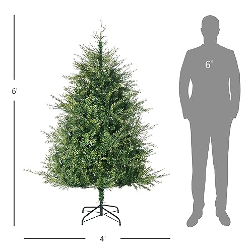 6ft Tall Artificial Christmas Tree Holiday Décor with 700
