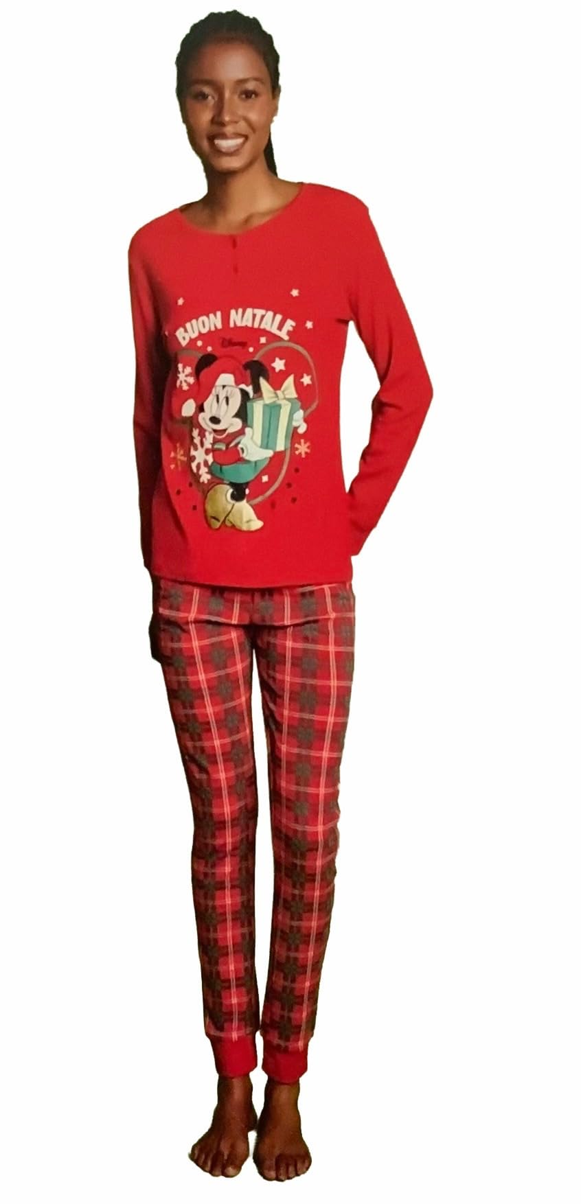 Pyjama de Noël Famille Disney chaud en coton pour des soirées au coin du feu