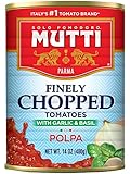 Mutti Finely Chopped Tomatoes with Onion, Garlic and Basil, 14 oz. can, 12-Pack