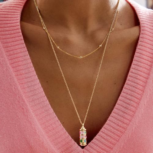 Initial Spinner Charm Necklace2