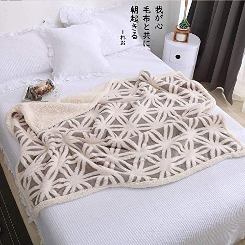 sledar 毛布 掛け毛布 ひざ掛け 羽織れる 大判 発熱二枚合わせ パイル シープ調 ふわふわ 丸洗いOK 抗菌防臭 防ダニ加工 北欧風 の商品画像 8