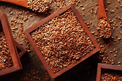 Image of LILA DRY FRUITS Flax Seeds 100 gms | Fibre Rich Raw Unroasted Flax Seed for Hair Growth | Diet Food for Weight Management | Alsi Seeds for Eating | Avise Ginjalu Seeds Perfect for Gifting