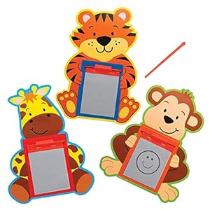 Baker Ross AT975 Jungle Magnetische Tekenborden (12 stuks) Speelgoed en Cadeautjes voor Kinderen