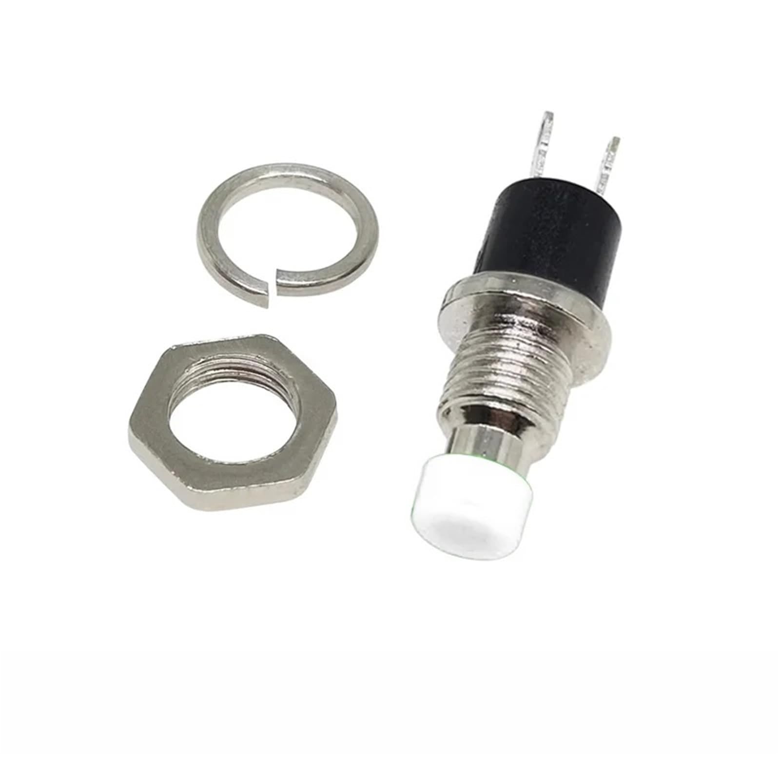Interruptor pulsador de 7mm PBS-110 NO color blanco para reinicio electronico pack de 20 unidades 8