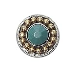 Maße: Ø 12mm Noosa Petite Chunk Raw Romance Moss Agate - Stone / white metal / brass (schwarz)