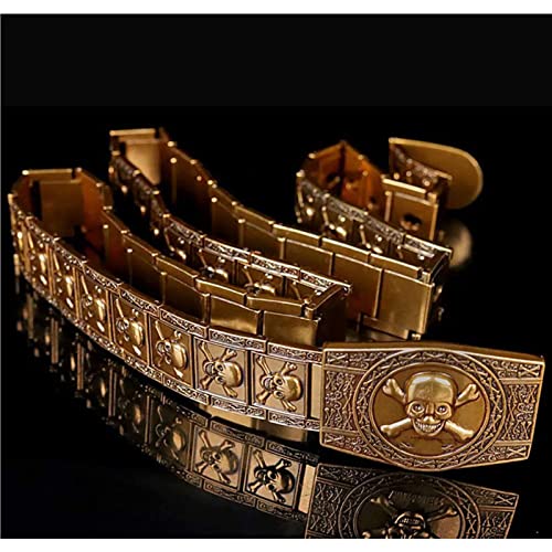 Halloween Skull Belt,Metal Belt Men Fashion Jeans Punk Goth Belt Halloween Christmas Gift2