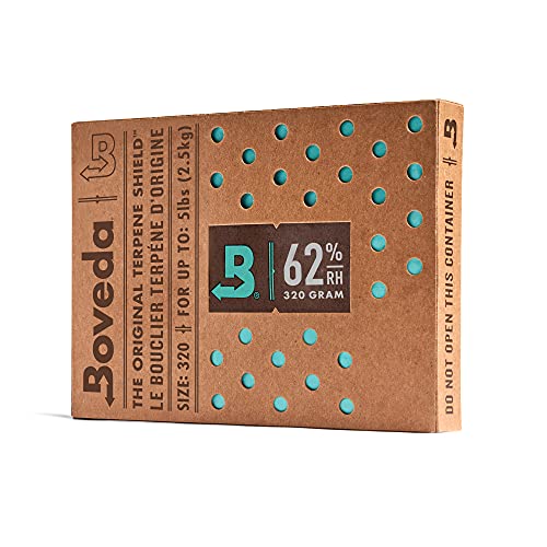 Boveda 62% Humidor Packets - 2 Way Humidity Control Packs - Size 320 1 Count - Humidor Accessories - Humidity Packs - Relative Humidity Packs - Humidor Packet - Boveda Packs Humidity Controller