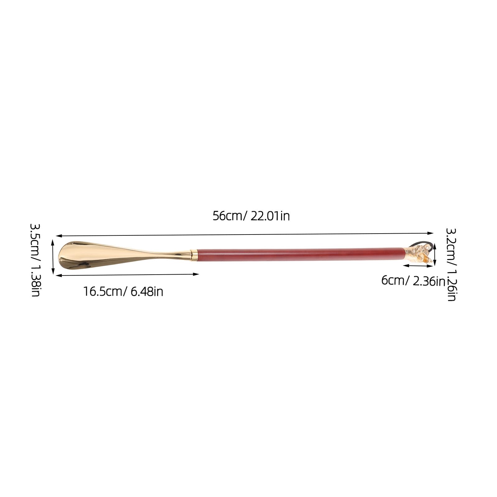 Calzascarpe lungo 56cm in Lega di Zinco e Legno, Robusto