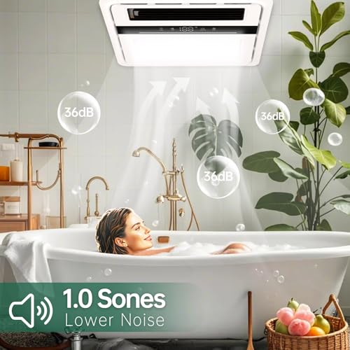 Vallisco Bathroom Exhaust Fan With Light And Heater 4 In 1 Bathroom Fan With Heater For Ventilation thumb #5