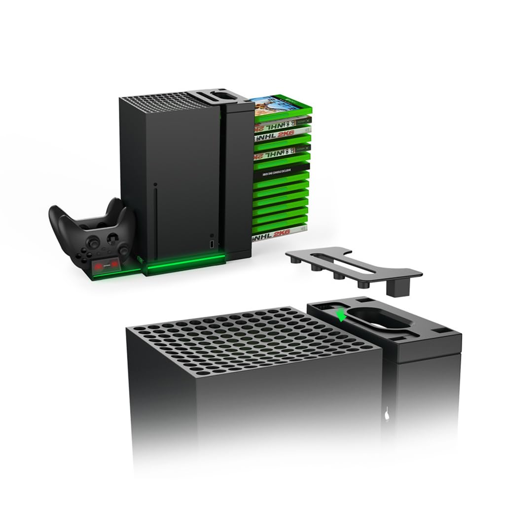 X Controller Charging Dock Twin Station & Storage Disc Bracket Console Stand Game Rack Storage Organizer
