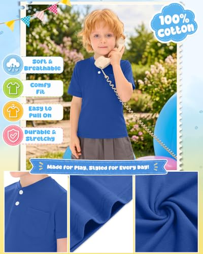 Image of Toddler Boys Cotton Henley T Shirts