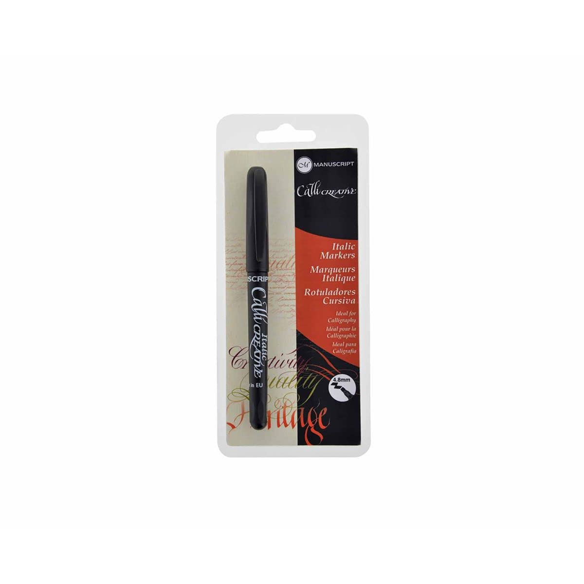 Manuscript Black 1.4 Mm Single Italic Marker Fine,