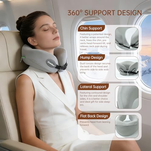 Almohada de espuma viscoelástica para cuello ergonómica miniatura 3