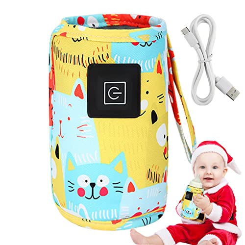 Aquecedor de Biberões Portátil | 3-gear temperatura ajustável Carregamento USB Bolsa Quente Leite Ma