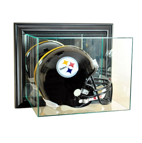 Perfect Cases NFL Wall Mounted Football Helmet Glass Display Case, Black