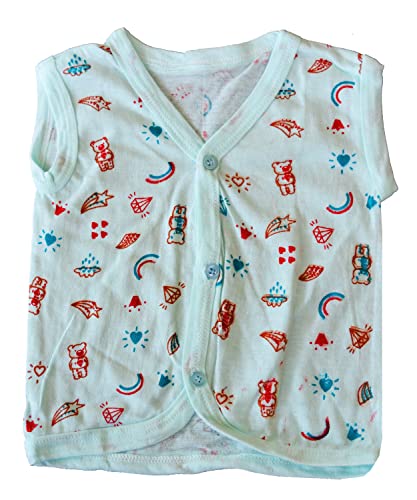 Image of New Born Baby Itch Free Feel Free Multi Printed 100% Cotton Jabla Combo (Set of 10)(0to6 Months)