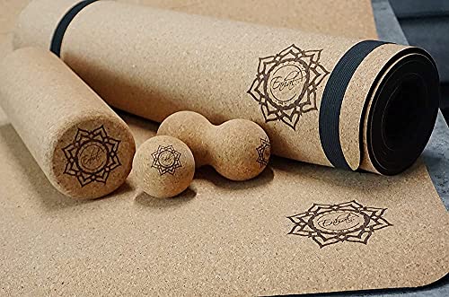 Enhal® Premium | Fascia-massagerol van ecologisch 100% natuurkurk | Yoga Pilates gymnastiek & fitness | zelfmassage… - Image 4