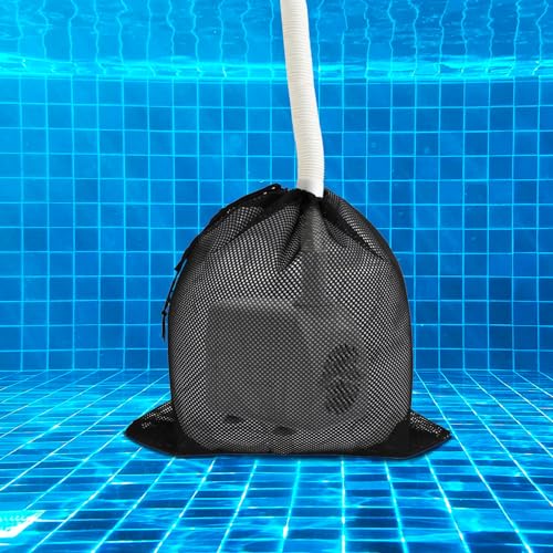YIZHIXIANGQ Pumpenfilter-Netzbeutel, 2 Stück Filterbeutel Aquarium, Teichpumpe Filterbeutel, 45 x 45 cm, Pumpennetzbeutel mit Kordelzug, Pumpen-Barriere Tasche, Filtertasche für Aquarium Garten Teich