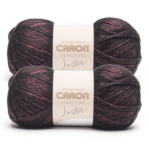 Image of Caron Simply Me Luster Yarn for Crocheting Soft, Ruby, 2-Pack