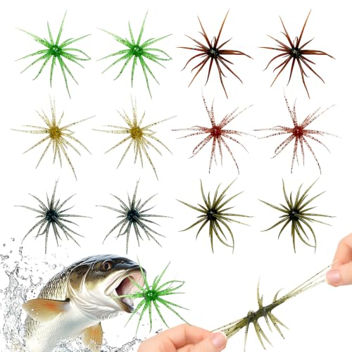 12PCS Sea Urchin Bait, Fishing Lure Plastic Fishing Lure wit...