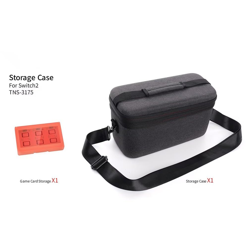 Custodia rigida portatile per Nintendo Switch 2, custodia da viaggio in EVA con rivestimento morbido, 29 x 16 x 17 cm, nero