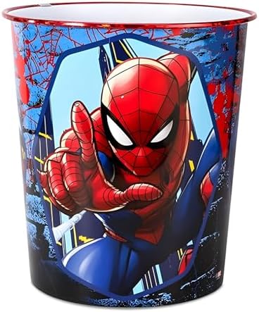 Spiderman Kids Waste Paper Bin for Bedroom, Playing & Study Room