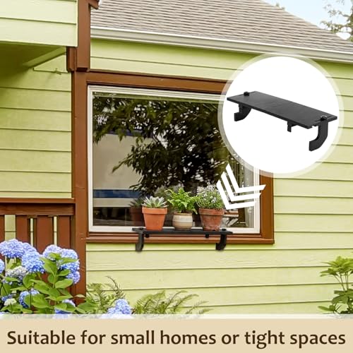 BrightRow Window Plant Shelf No Drilling Windowsill Extender Bracket, Black by BrightRow - Used condition - Image 5