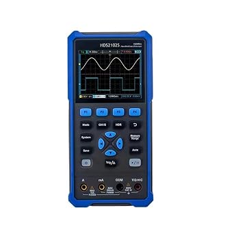 HDS2102 Oscilloscope 2 in 1 Universal Test Instrument, 100MHz Bandwidth 500 MSa/s Sampling Rate,Professional Mini Handheld Digital PC Oscilloscope