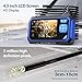 Industrial Endoscope, SKYBASIC 5.5mm HD Borescope Snake Camera with 32GB Card, IP67 Waterproof Sewer Inspection Camera 4.3'' LCD Screen with 6 LED Lights, Semi-Rigid Cable, Four Helpful Tools -16.5FT