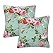 KTQUZCLF Poszewka na poduszkę w kwiaty w stylu vintage 50 cm x 50 cm opakowanie 2 poszewki na poduszki, kwadratowe poszewki na poduszki do salonu na sofę do sypialni