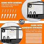 Spice Rack Wall Mounted 3 Pack, Space-Saving Spice Organizer for Spice Jars and Seasonings,Screw or Adhesive Hanging Spice Rack Organizer for Your Kitchen Cabinet,or Pantry Door - Image 3