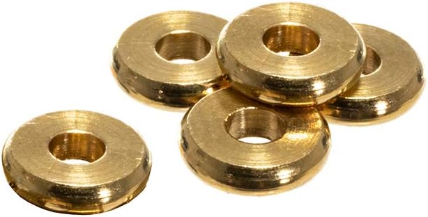Paracord Planet 5mm Spacer Beads – Flat Heishi Washer Spacer – Gold Finish – Jewelry Making and DIY Projects (25 Pack)