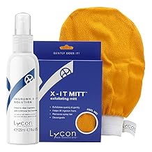 Ingrown-X-It Post Waxing Care Kit - Ingrown Hair Remover Treatment - Includes 125ml Ingrown Hair Solution and Exfoliating Mitt - Ingrown Hair and Razor Bump Treatment
