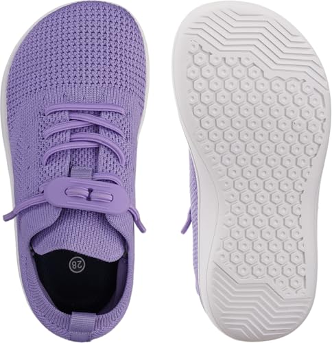 Image of WHITIN Toddler /Little Kid Wide Barefoot Shoes | Slip on Zero Drop Minimalist Sneakers for Boys Girls | Adjustable No-Tie Lacing Design