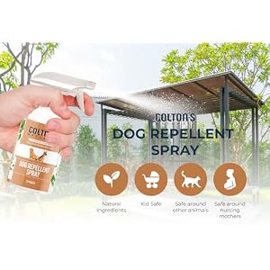 Colton's Naturals Dog Repellent Spray - Keep Dogs Out of Lawn, Garden and Indoor Areas! (32 OZ)– Deters Dogs from Outdoor Areas – Deterrent Outdoor or Indoor 100% Natural Spray Colton’s Naturals Dog Repellent Spray – Keep Dogs Out of Lawn, Garden and Indoor Areas! (32 OZ)– Deters Dogs from Outdoor Areas – Deterrent Outdoor or Indoor 100% Natural Spray