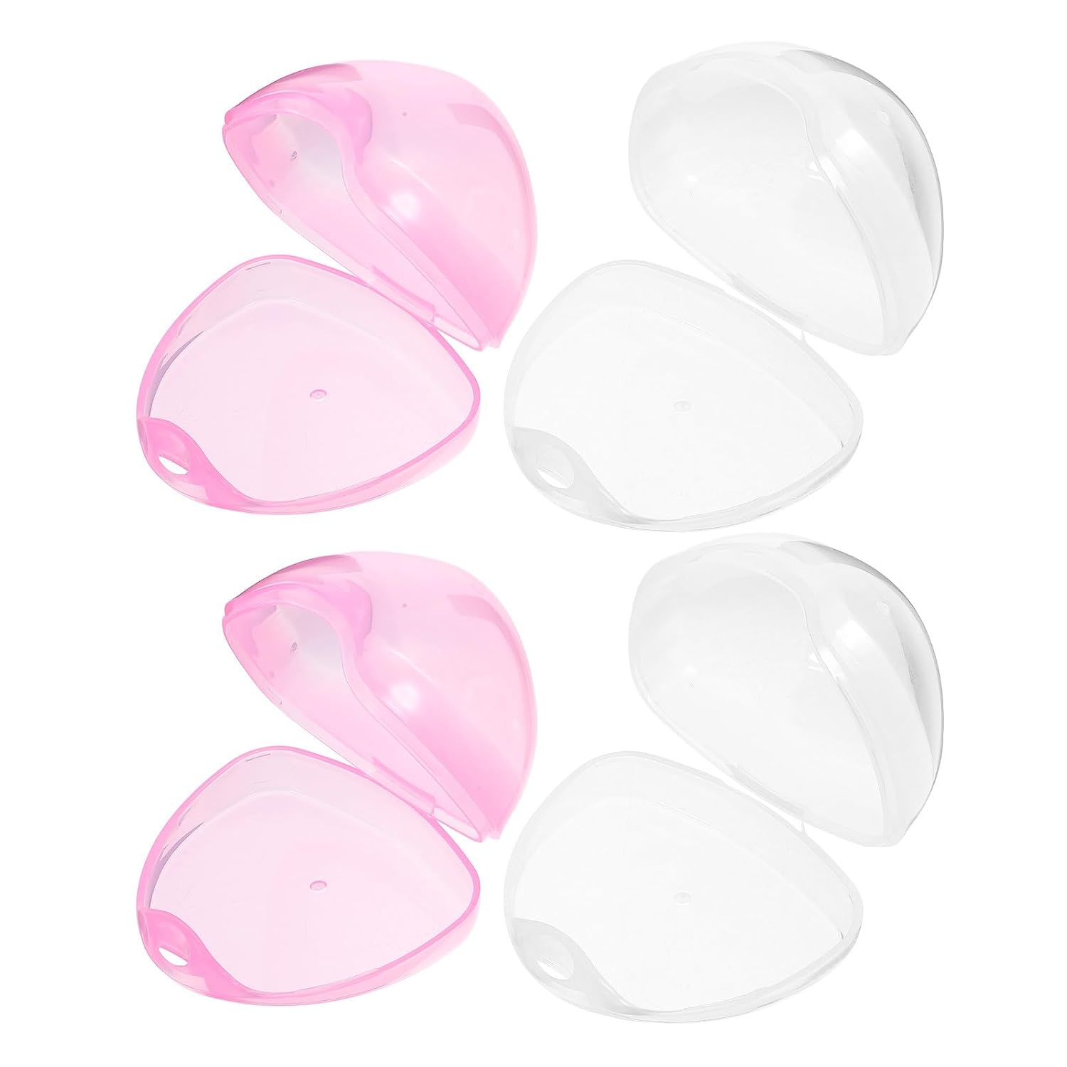 4pcs Case Set, Portable Pink Pacifier Container with Dustproof Storage, Travel Pacifier Holder for Care