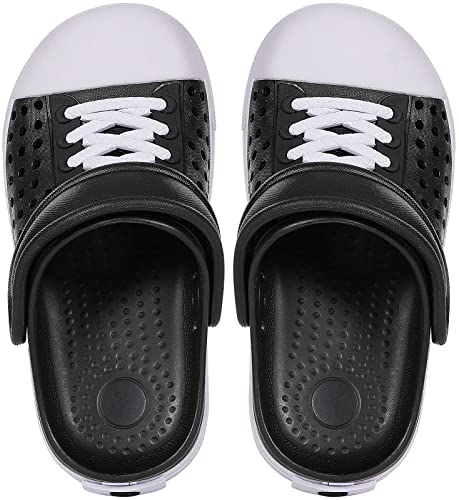Eagsouni Little Kids Clogs Mules Boys Garden Gardening Shoes Children Grils Lightweight Slip On Summer Beach Sandal Shower Slippers Outdoor Black Size 4 #TOP6