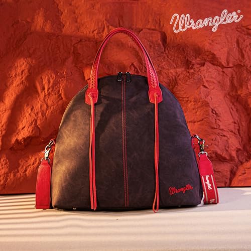 Wrangler Weekender Travel Bag Woven Top Handle Large Handbag and Boho Carry on Bag2
