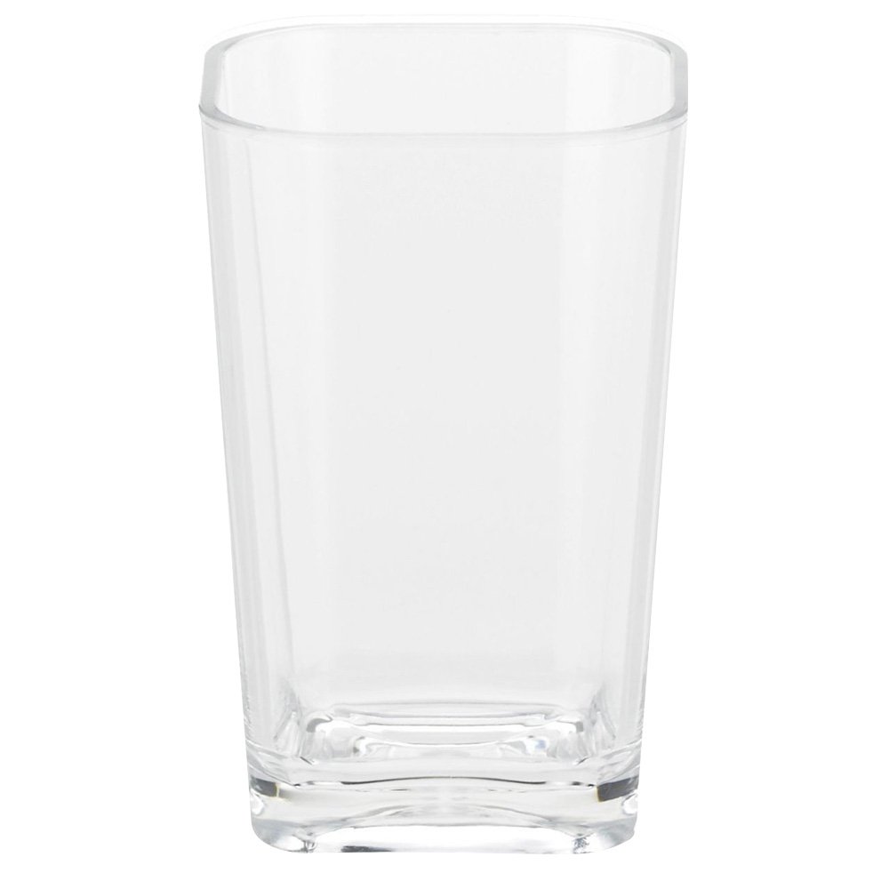 Kela Nora Bicchiere Portaspazzolini In Plastica, Grigio/Bianco, 7,5x7,5x12 Cm, Per Bagno