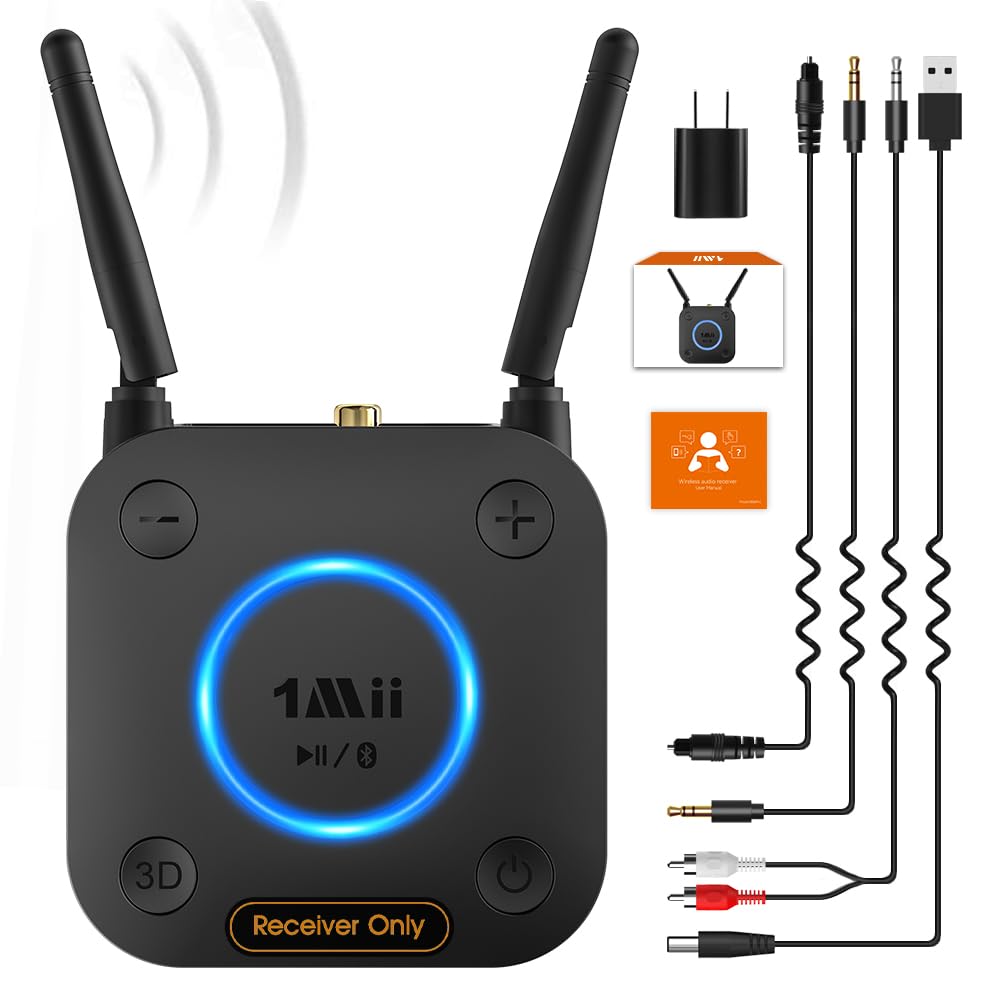 Amazon.co.jp: 1Mii Bluetooth Audio Receiver, 3.5mm/RCA/Coaxial